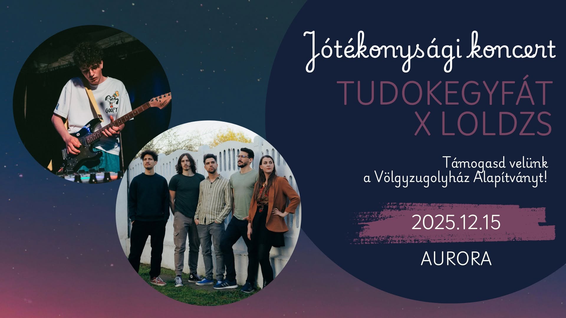 tudokegyfát x LOLDZS - Jótékonysági koncert plakát